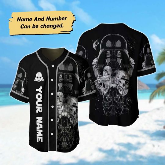 Personalized Star Wars Dart Vader 3D Baseball Jersey, Dart Vader Baseball Jersey