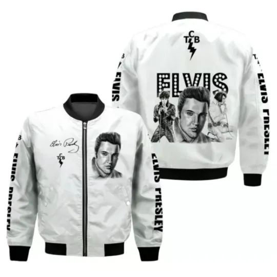 Elvis Presley king of rock Men's Bomber Jackets