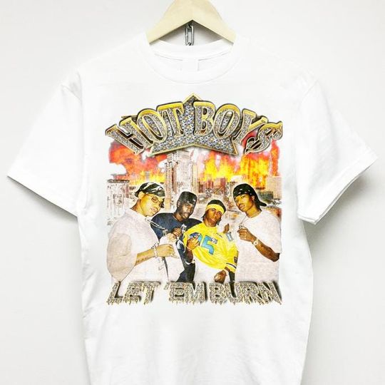 HOT BOYS T-SHIRT hip hop rap graphic tee vintage lil wayne no limit Travis drake tupac jordan playboi carti concert tour merch 90s y2k