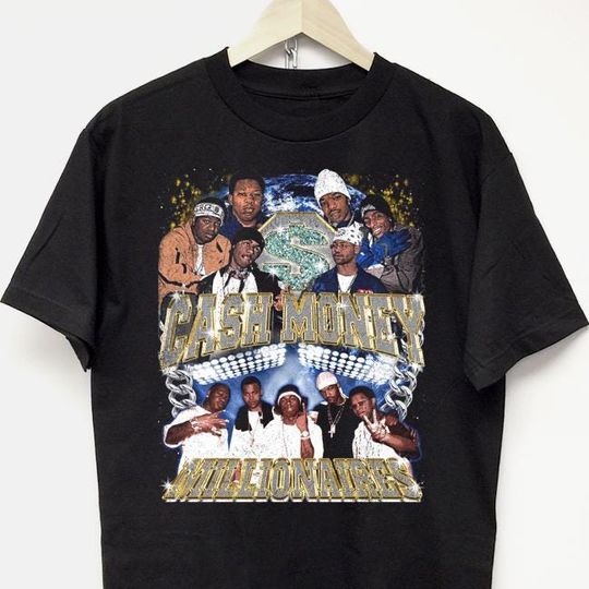 CASH MONEY T-SHIRT hip hop rap graphic tee vintage lil wayne yachty Travis drake tupac jordan playboi carti mac dre concert tour merch