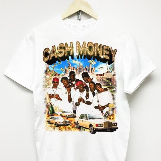 CASH MONEY T-SHIRT hip hop rap graphic tee vintage lil wayne yachty Travis drake tupac jordan playboi carti mac dre concert tour merch