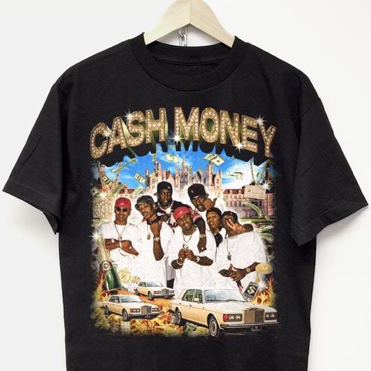 CASH MONEY T-SHIRT hip hop rap graphic tee vintage lil wayne yachty Travis drake tupac jordan playboi carti mac dre concert tour merch