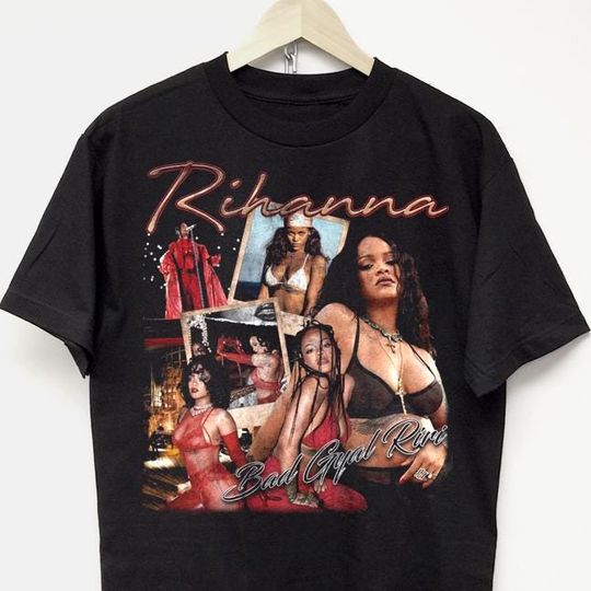 RIHANNA T-SHIRT graphic concert tee rap asap rocky drake kanye west tupac jordan playboi carti beyonce tour merch vintage 90s y2k streetwear