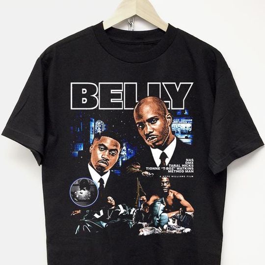 NAS & DMX T-SHIRT belly movie vintage rap tee hip hop concert graphic kanye west michael jordan playboi carti asap rocky mike tyson 90 y2k