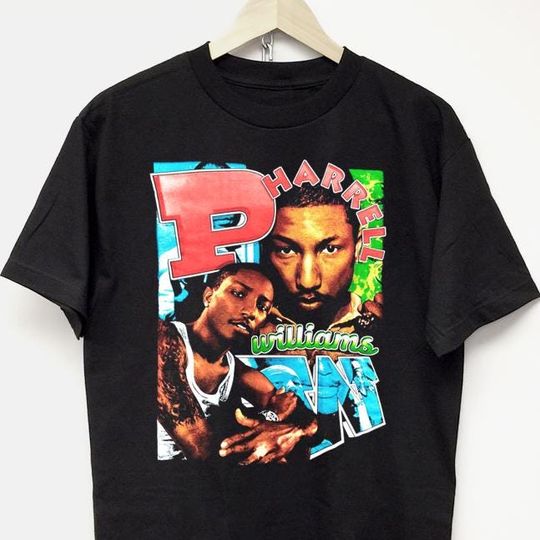 PHARRELL WILLIAMS T-SHIRT vintage rap tee Travis kanye drake lil yachty concert tour merch jordan astroworld nerd neptunes jay z y2k