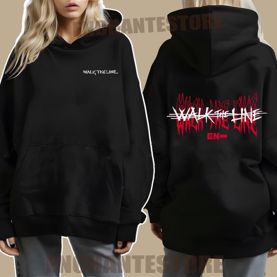 Retro Enhypen Walk The Line World Tour Double sided hoodies