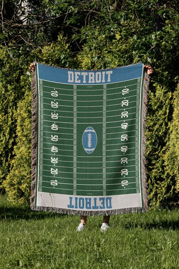 Detroit, Woven Blanket, Lion, Football blanket Christmas Gift