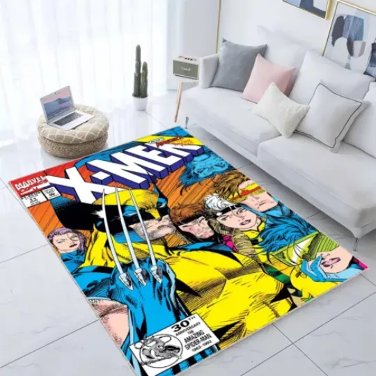 X-Men Legend Rug, Comic Cartoon Books Cover, Books First Number, Fantastic Retro