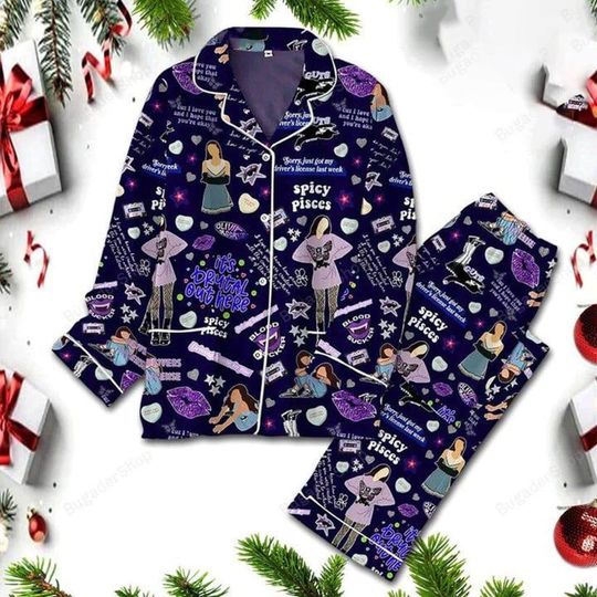 Olivia Rodrigo Guts New Album Pajamas Set, Olivia Rodrigo Pajamas Set, Guts Tour 2024 Pajamas Sets