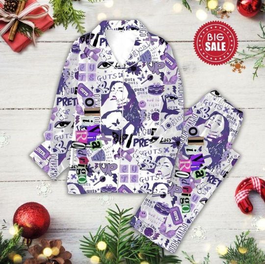 Olivia Rodrigo Guts New Album Pajamas Set, Olivia Rodrigo Pajamas Set, Guts Tour 2024 Pajamas Sets