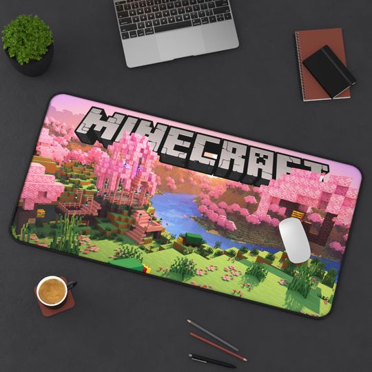 Minecraft Desk Mat, Gamer Mousepad, Desk Mat, Video Game Desk Mat, Computer Accessories, Gaming Mouse Pad