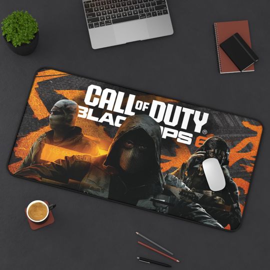 Call of Duty: Black Ops 6 Desk Mat Mouse pad, Gaming Desk Accessory, Computer Desk Decor, Office Desk Protector, Video Game Inspired Desk