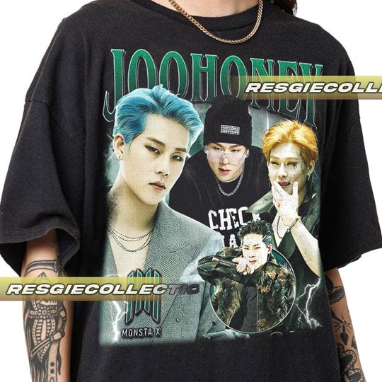 Joohoney X Monsta Vintage Unisex Tshirt, Limited Edition Kpop Shirt, Softstyle Tee, Korean Pop Merch, Retro Graphic Top