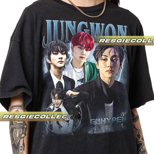 Vintage Jungwon Enhypen Korean Pop Unisex Tshirt, Limited Edition Shirt, Retro Kpop Tee, Softstyle Graphic Top, Music Fan Gift