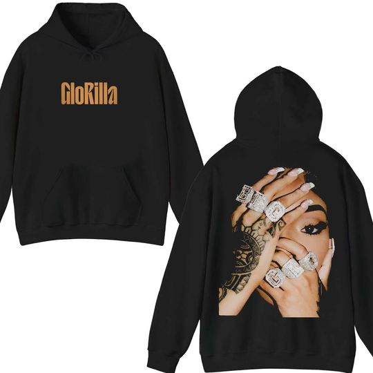 Glorilla Glorious Album Vintage Style 90's Hoodie, Glorilla Rapper Double Sided Hoodie