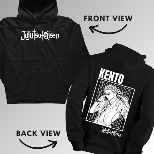 Kento Nanami Jujutsu Satoru Hoodie Anime Double Sided Hoodies | Anime Shirt | Trendy Manga Clothing | Unisex Casual Wear
