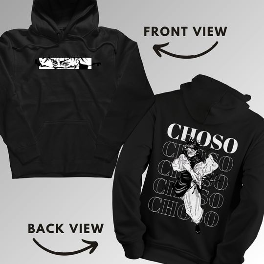 Choso Jujutsu Satoru Double Sided Hoodies | Anime Shirt | Trendy Manga Clothing | Unisex Casual Wear
