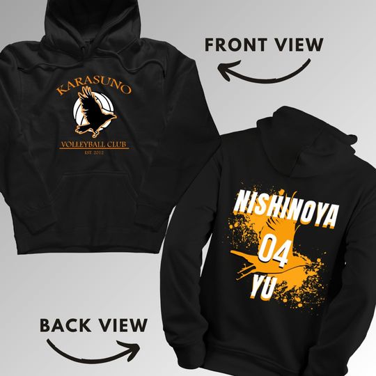 Yu Nishinoya Haiikyuu Double Sided Hoodies | Anime Shirt | Trendy Manga Clothing | Unisex Casual Wear