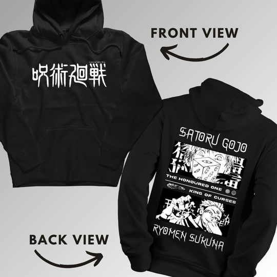 Satoru Gojo and Sukuna Jujutsu Satoru Hoodie Vintage Streetwear