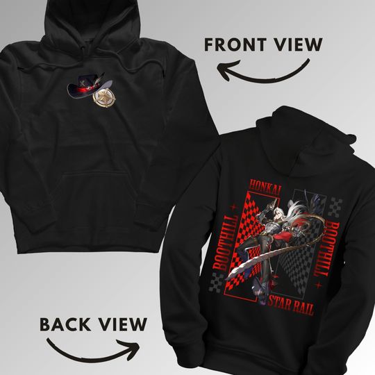 Boothill Themed Honkai Star Rail Double Sided Hoodies | Anime Shirt | Trendy Manga Clothing | Unisex Casual Wear