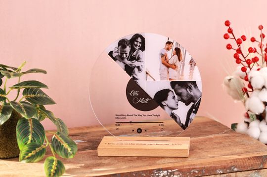 Personalized Vinyl Record - Best Friend Birthday Gift - Acrylic Song Plaque - Anniversary Gift for Friends - Couples Photo Song Gift Ideas