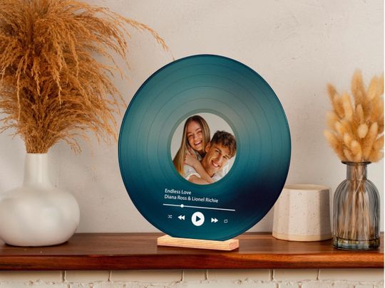 Personalized Vinyl Record with Photo, Valentines Day Gifts for Boyfriend, Girlfriend Gifts, Vinyl Record, Personalized Gifts, Song Plaque