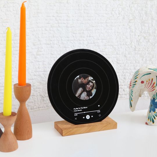 Romantic Personalized Record - Birthday Gift for Her - Anniversary Gift for Partner - Couples Gift - Valentines Gift - Music Record Plaque