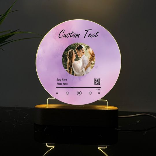 Song Personalized Record - Birthday Gift for Her - Anniversary Gift for Him - Couples Gift - Wedding Gift - Song Plaque - Valentines Gifts