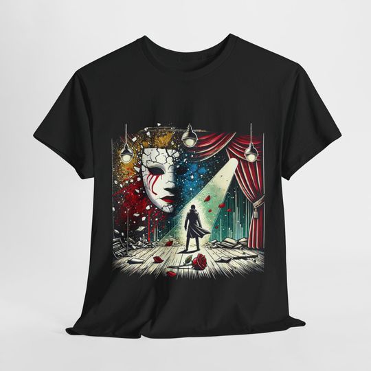 Show Must Go On Unisex Heavy Cotton T-Shirt, Inspired Concert T-Shirt, Music Lover Gift, Boho T-Shirt, Classic Rock Band T-Shirt