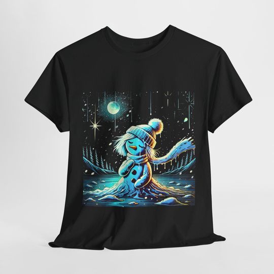 Snow Woman Unisex T-Shirt- Winter Snowflake T-Shirt, Christmas Snowman T-Shirt, Frosty the Snowman T-Shirt