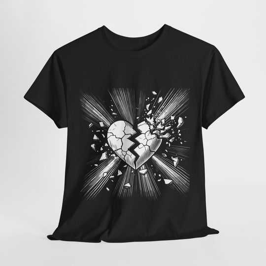 Heartbreak Unisex T-Shirt, Sad Song Lyrics Graphic T-Shirt, Emotional Breakup T-Shirt, Love Lost T-Shirt