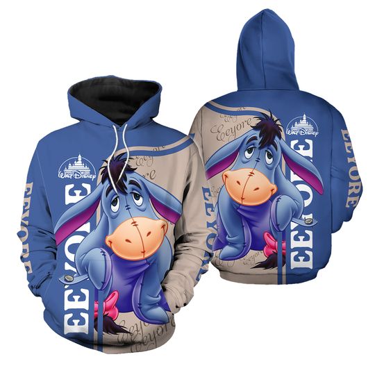Eeyore Hoodie | Eeyore Donkey Disney 3D Hoodie