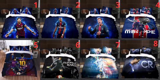 Football Messi CR 7 Bedding