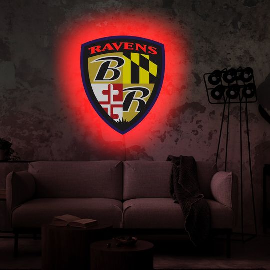 Baltimore Ravens Neon Sign, Football Lover Gift, Game Day Gift, Home Decor