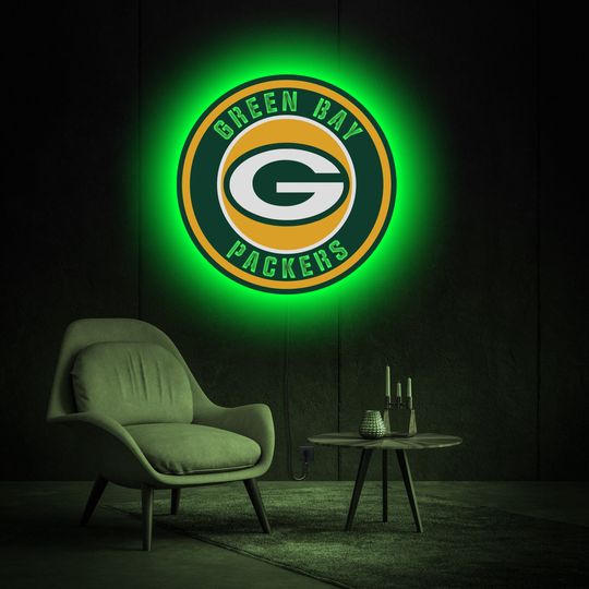 Green Bay Packers Neon Sign, Football Lover Gift, Game Day Gift, Home Decor