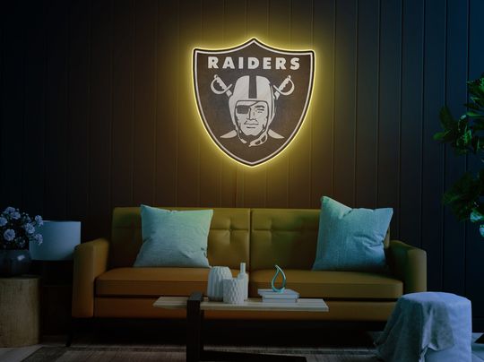 Las Vegas Raiders Neon Sign, Football Lover Gift, Game Day Gift, Home Decor