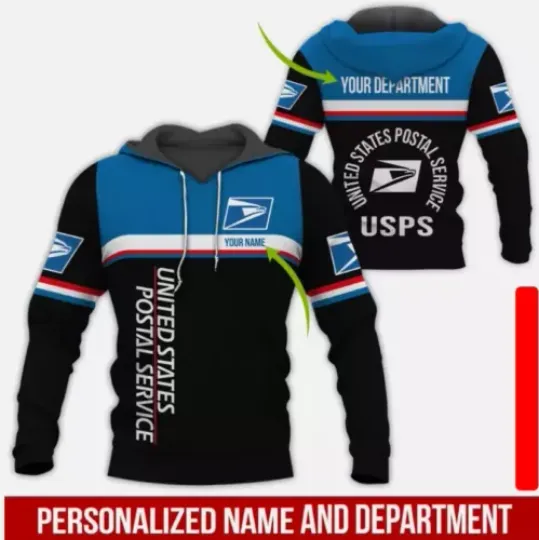 Personalized Name Proud Postal Worker 3D Hoodie