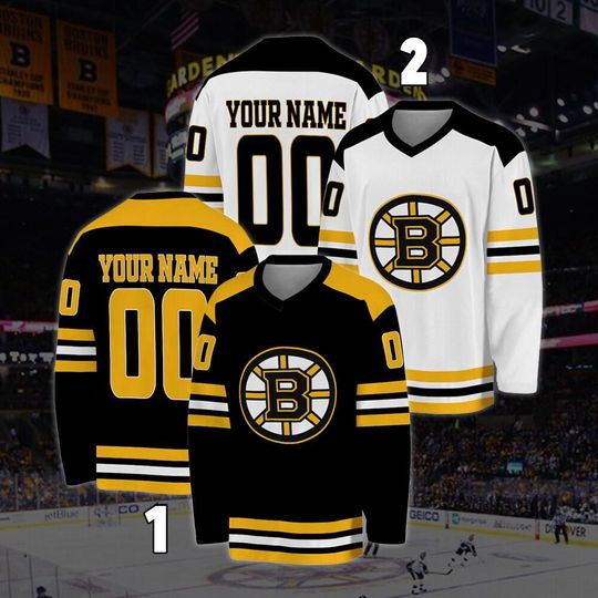 Custom Ice Hockey Jersey for Men Women, Boston Bruins Hockey Jersey