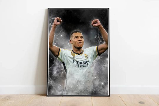 Football Poster - Kylian Mbappe Real Madrid - Legendary Football Player - Football Poster - Soccer Poster - Football Art