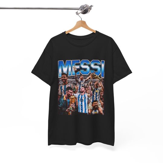 Retro Vintage 90s Graphic Messi T-Shirt, Messi Argentina Tee, World cup T-Shirt, Soccer T-Shirt, Bootleg Sport Tee
