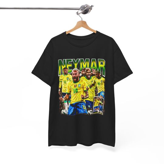 Retro Vintage 90s Graphic Neymar T-Shirt, Neymar Brazil Tee, Neymar T-Shirt, Soccer T-Shirt, Bootleg Sport Tee