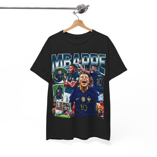 Retro Vintage 90s Graphic Mbappe T-Shirt, Mbappe France Tee, Soccer T-Shirt, Bootleg Sport Tee