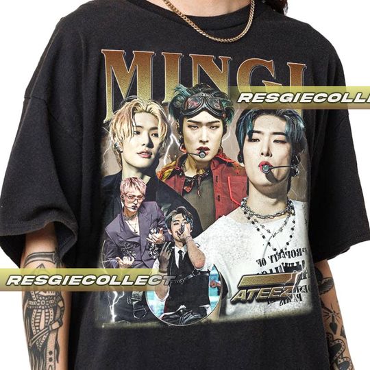 Limited Mingi Ateez KPop Tshirt Vintage Unisex Shirt