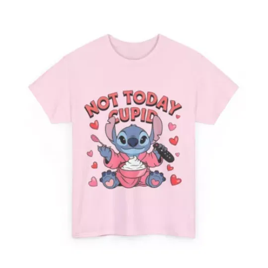 Stitch Not Today Cupid Valentine's Day T-Shirt