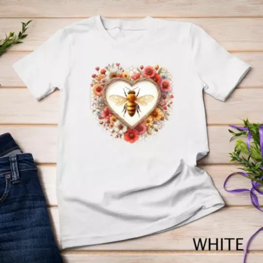 Discover Love is Blooming A Bee-inspired Valentine's Day T-Shirt