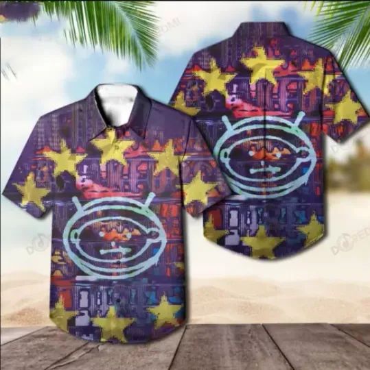 The U2 Band Zooropa Album Cover Hawaiian Shirt