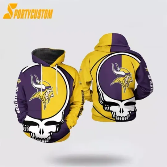 Minnesota Football Team Vikingss 3D Hoodie, Men and Women Full Size S-5XL