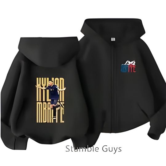 Fashion Boys Mbappe Double Sided Zip Hoodies