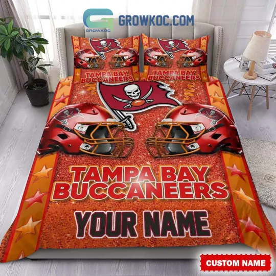Tampa Bay Buccaneers Star Wall Personalized Fan Bedding Set