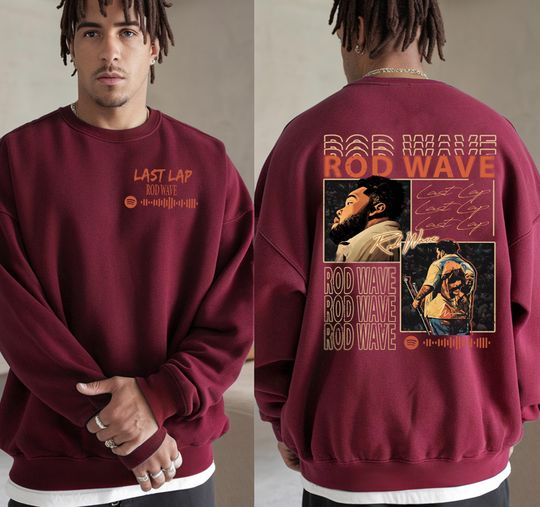 Vintage Rod Wave Tour Sweatshirt, Last Lap Tour Double Sided Sweatshirt